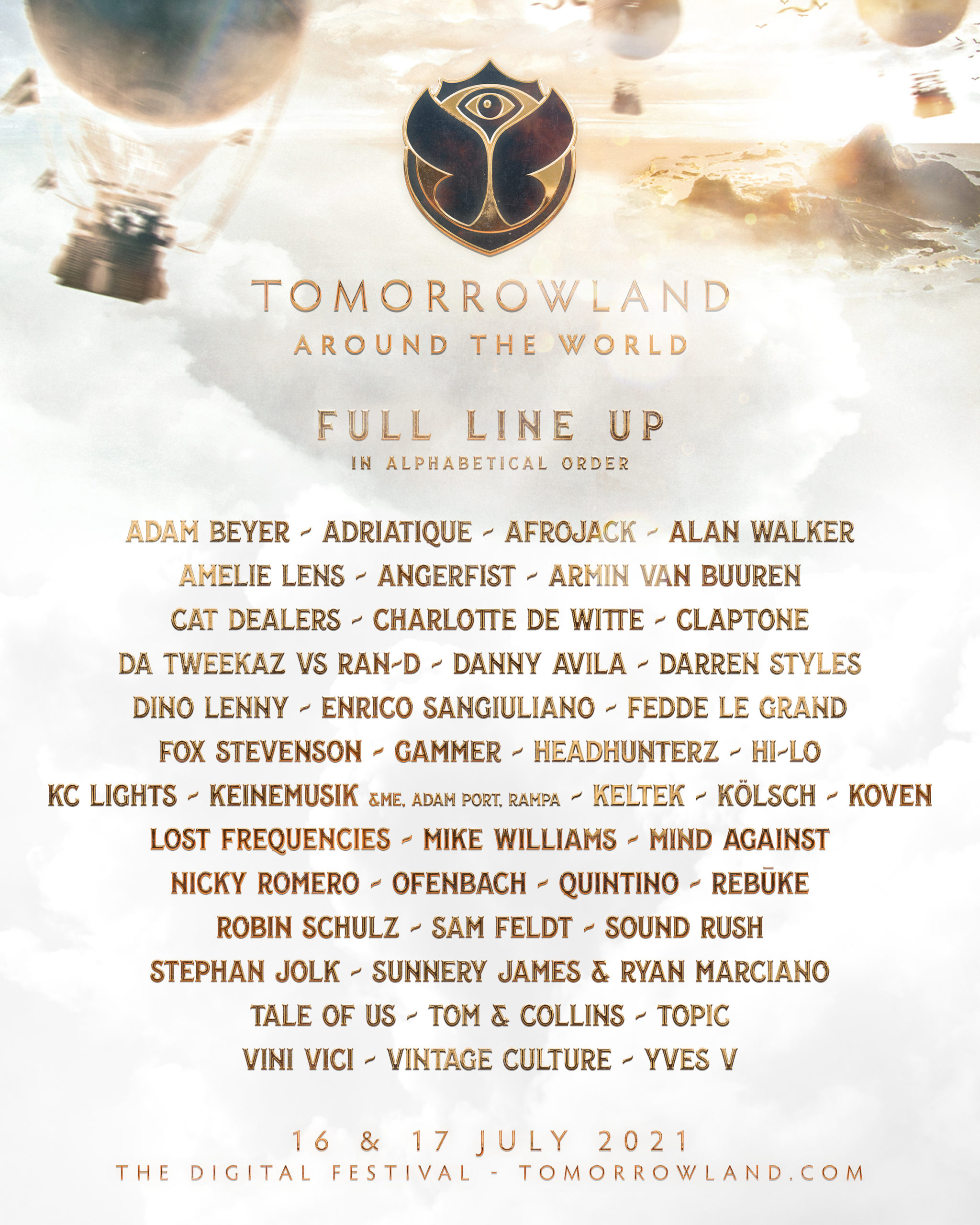Tomorrowland 2021 Around The Word - Full Line-Up