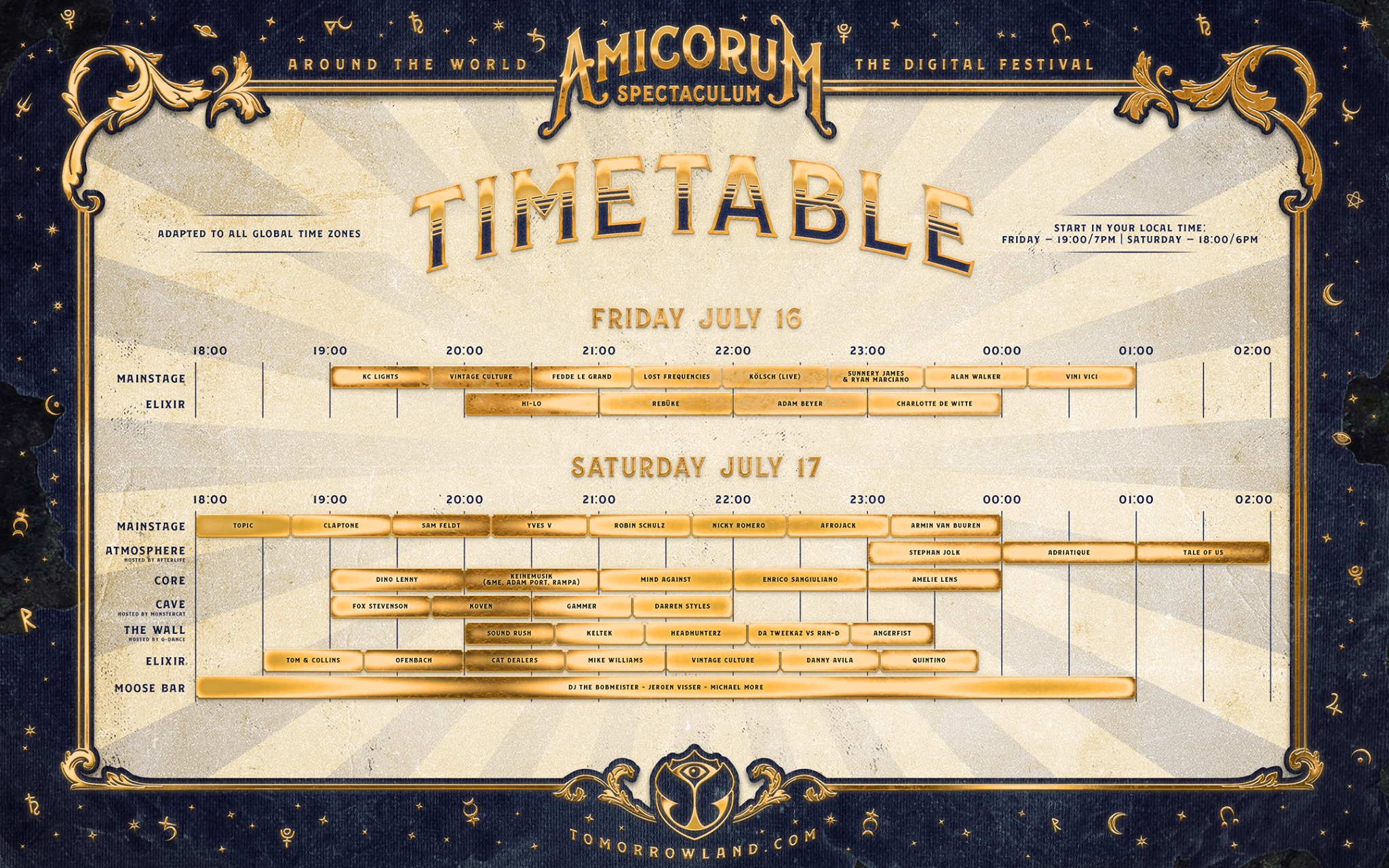 Tomorrowland Around The World 2021 - Timetable